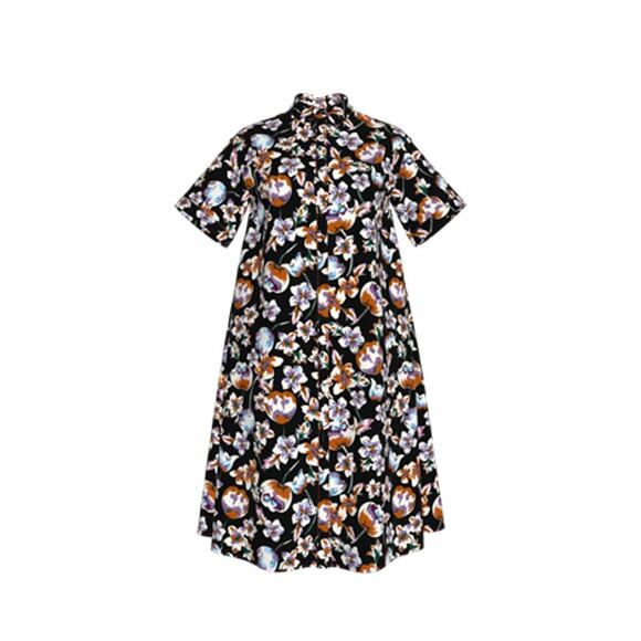 Tucker Sarah Shirtdress in Black Georgia Blossoms Size Small - Picture 1 of 7